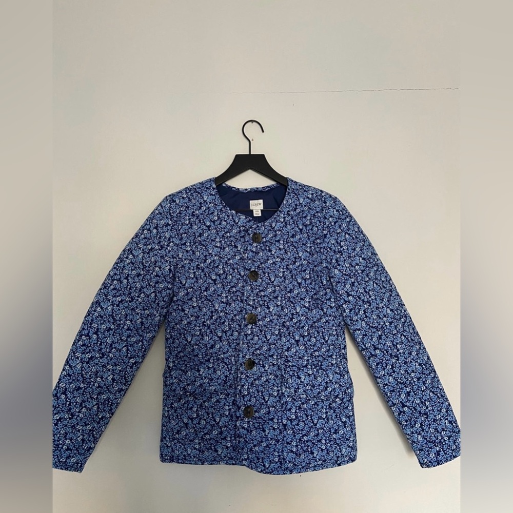 J.Crew short quilted cotton jacket size 00
